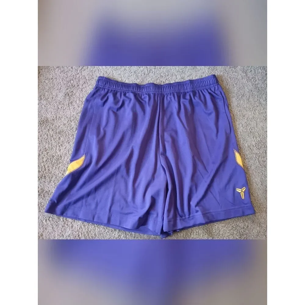 Nike Kobe Boys Basketball Shorts Purple/Gold Sizes Lrg & XL BRAND NEW WITH TAGS